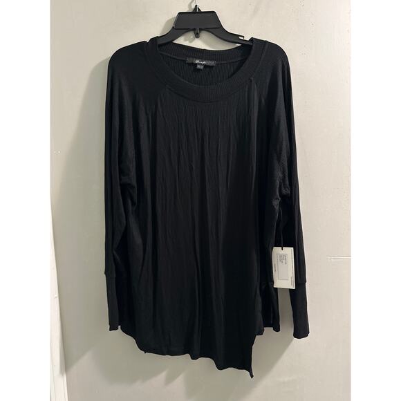 ‼️Yana K Black long sleeve tunic‎ top one size - Picture 1 of 7